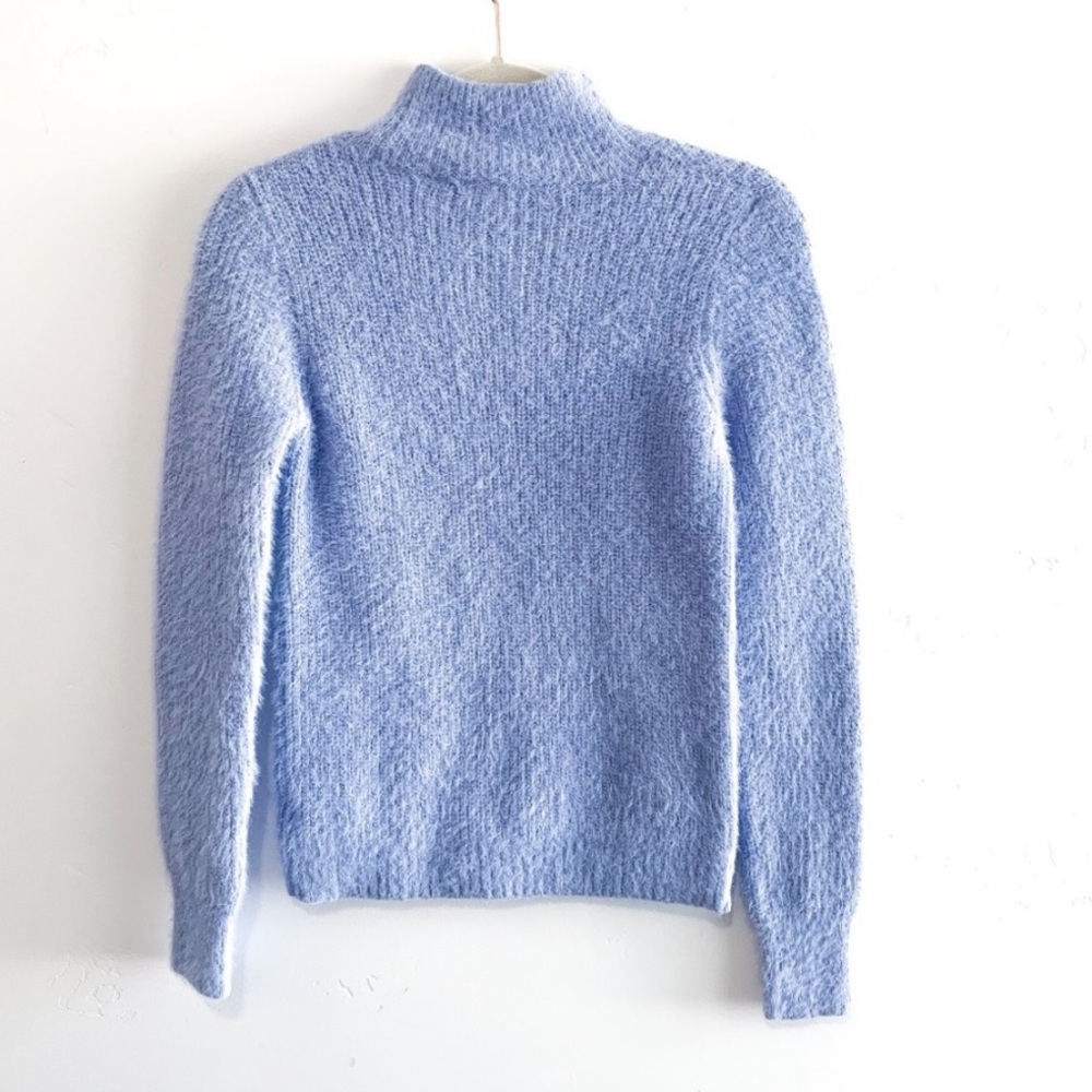 Marled Reunited Clothing Light Blue Fuzzy Sweater